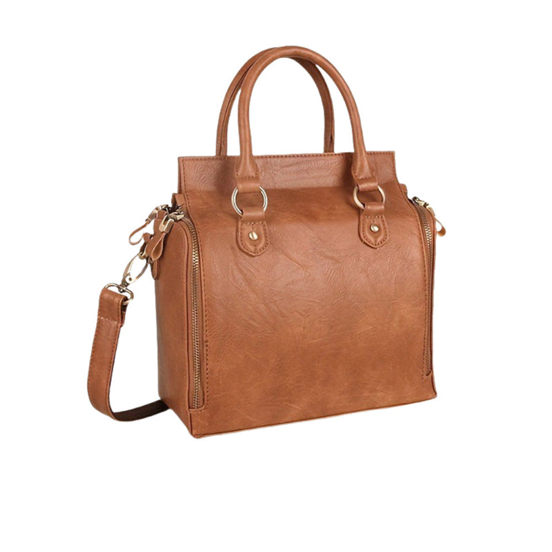 Elegant Genuine Leather Large Capacity Women's Handbag
