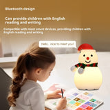 Christmas Snowman Night Light Silicone Bluetooth Audio Small Night Lamp