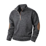 Men's Casual Jacquard Cardigan Sweater With Jointed Panels