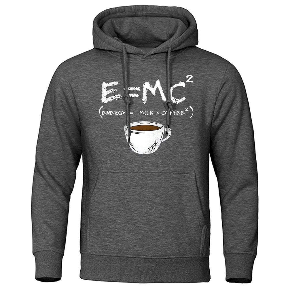 Men's Loose Fit Funny Coffee Math Equation Hoodies