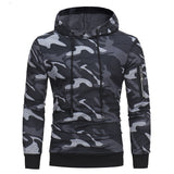 Printed Loose Long Sleeve Camouflage Fleece Hoodie