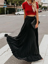 Women's Fashion Casual High Waist Long Skirts