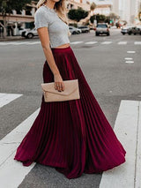 Women's Fashion Casual High Waist Long Skirts