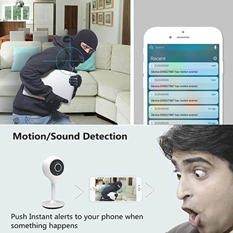 Full HD 1080p Indoor Home Mini Baby Monitor IP Camera