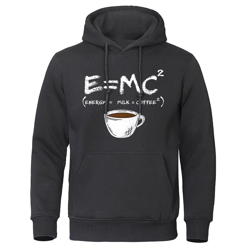 Men's Loose Fit Funny Coffee Math Equation Hoodies