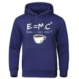 Men's Loose Fit Funny Coffee Math Equation Hoodies