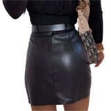 Elegant Fashionable PU Leather Skirt For Women