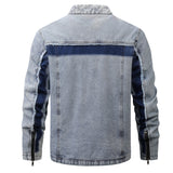 Men's Retro Denim Patchwork Jacket