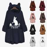 Women's Long Cat Hoodies