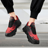 Men's Lace-up Sneakers Thick-Soled Vulcanized Outdoor Indoor Running Shoes