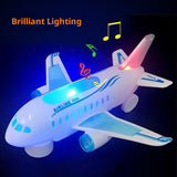 Electric Luminous Universal Children's Flashy Music Plane Toy
