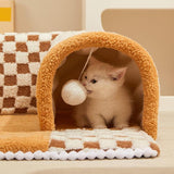 2 In 1 Pet Bed & Tunnel Cat Dog Toy - Weriion