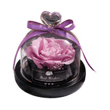 Romantic Flowers Home Decor Rose With LED Glass Valentine's Day Couples Gift