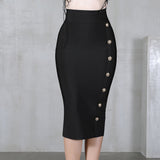 Slim Fit Bandage Temperament All-Match Hip Skirt