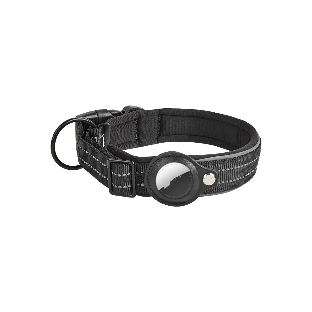 Airtag Leather Case Nylon Dog Cat Pet Anti-Lost Location Tracker Collar.