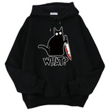 Surprised Killer Black Cat Hoodies For Men