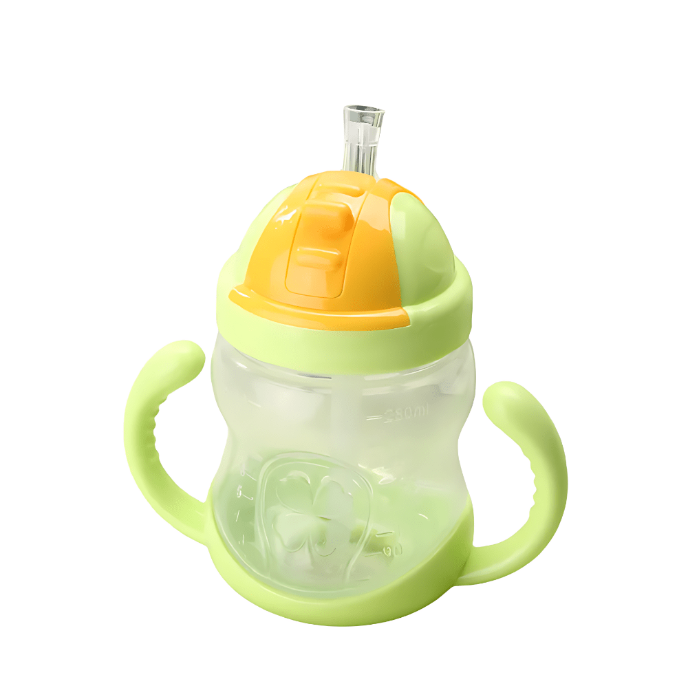 280ml Capacity Feeding Bottle With Handles & Straw - Weriion