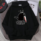 Surprised Killer Black Cat Hoodies For Men