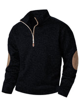 Men's Casual Jacquard Cardigan Sweater With Jointed Panels