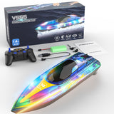 Luminous Remote-Control Ship High-Speed Speedboat LED Glare Boat Toy