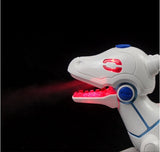 White Remote controlled Dinosaur Robot Toy