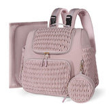 Multifunctional Quilted Diaper Bag Backpack For Parents