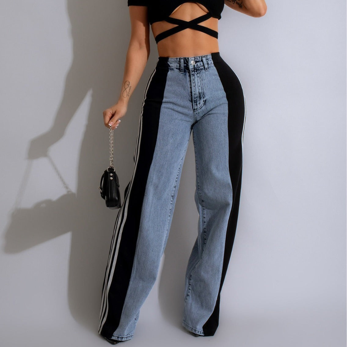 Women's Fashionable High Waist Jeans Pants