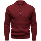 Men's Fashion British Henry Stand Collar Sweater