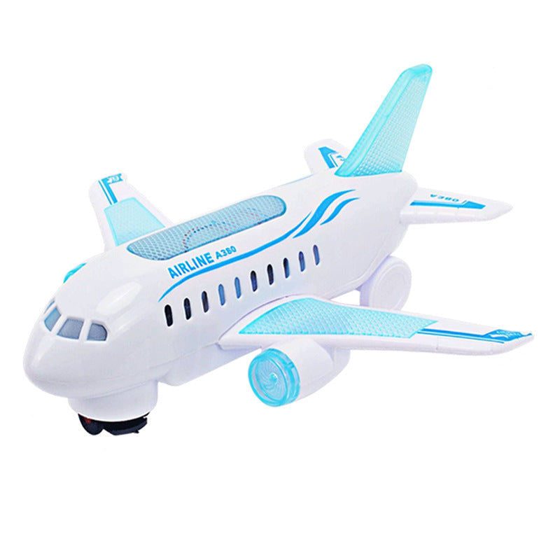 Electric Luminous Universal Children's Flashy Music Plane Toy