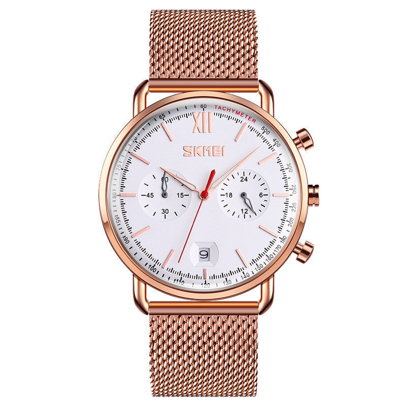 Luminous Multi-Functional Six-Hand Chronograph Quartz Watch