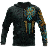 3D Digital Nordic Viking Designed Printed Hoodies - Weriion