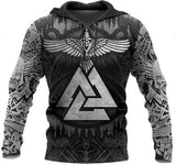 3D Digital Nordic Viking Designed Printed Hoodies - Weriion