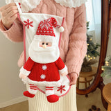Christmas Decorations Knitted Three-Dimensional Snowman Santa Stockings Gift Bag