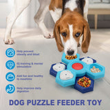 4 Layers Slow Feeder Puzzle Non-Slip Interactive Dog Pet Bowls