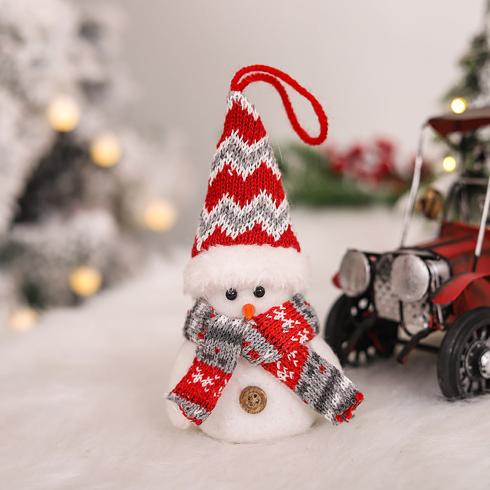 Decorative Creative Cartoon Old Snowman  Sants Reindeer Glowing Christmas Dolls