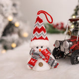 Decorative Creative Cartoon Old Snowman  Sants Reindeer Glowing Christmas Dolls