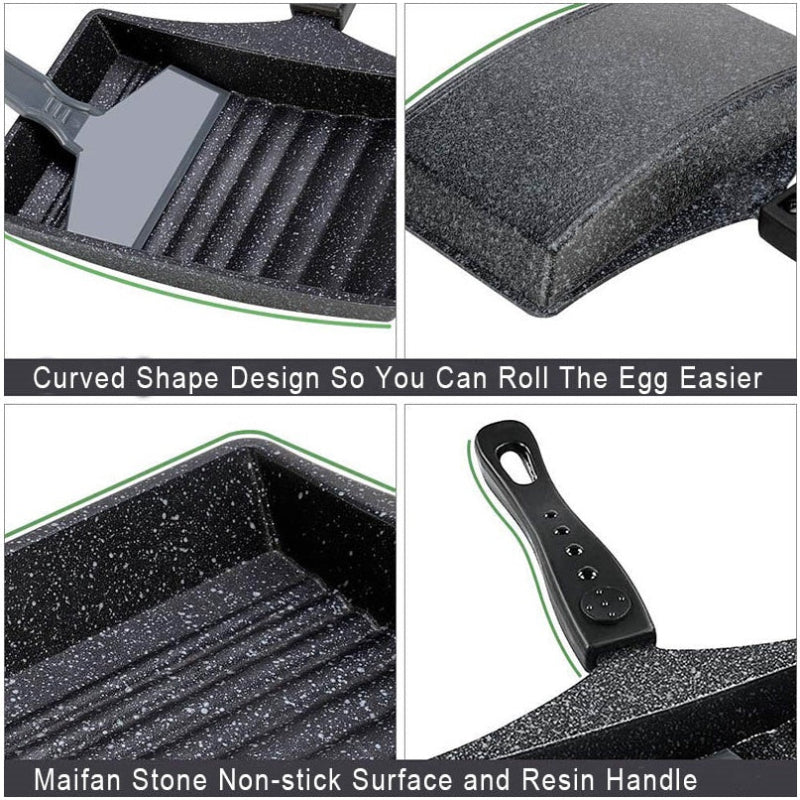 Japanese Tamagoyaki Pot Siomaifan Stone Non-Stick Egg Roll Frying Pan