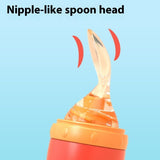 Silicone 90ml Capacity Milk Feeding Bottles With Spoon For Babies Aged 6 Months And Above