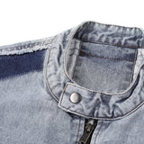 Men's Retro Denim Patchwork Jacket