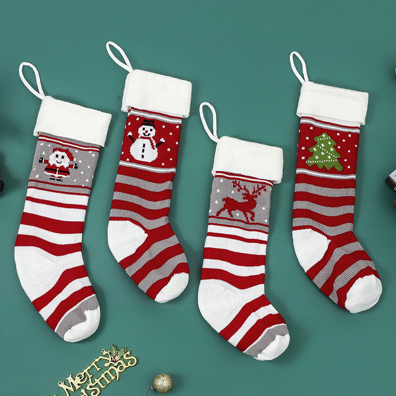 Christmas Decorations Knitted Wool Hanging Ornaments Gift Bags