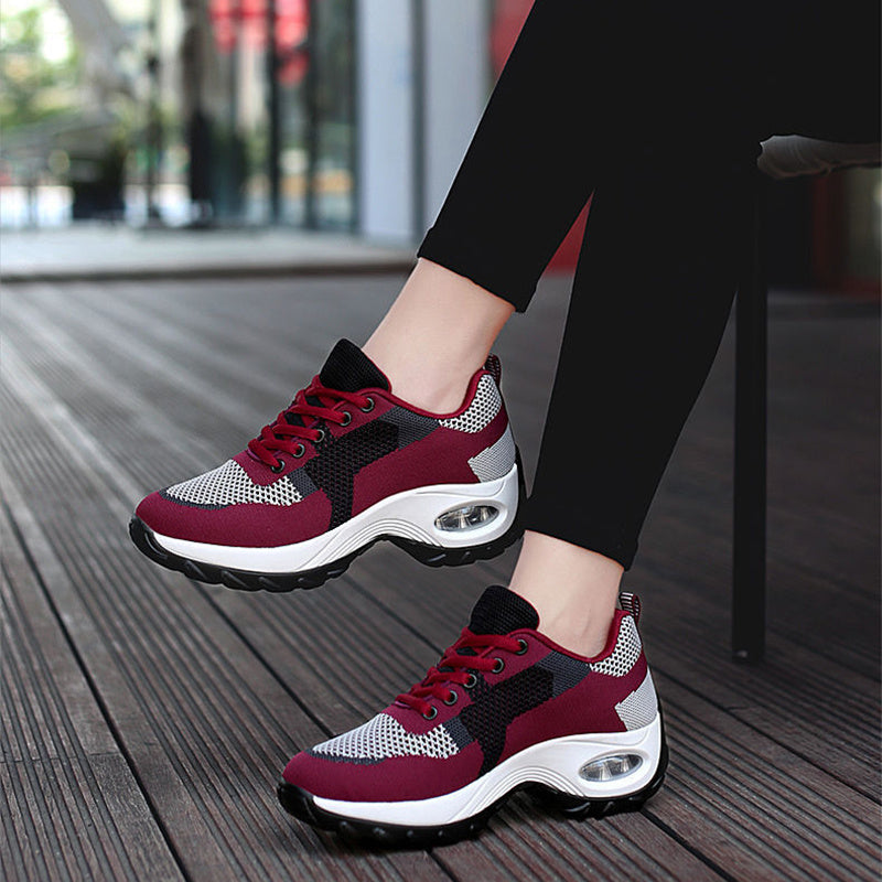 Upper Mesh PU Sole Cushion Shoes Women Comfortable Breathable Sneaker Running Shoes