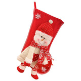 Christmas Decorations Knitted Three-Dimensional Snowman Santa Stockings Gift Bag