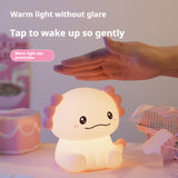 Hexagonal Dinosaur Small Night Light Bedroom Bedside Sleeping Silicone Lamp