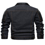 Men's Denim Patchwork Autumn Outerwear Jacket