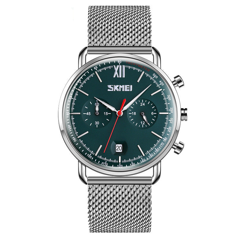 Luminous Multi-Functional Six-Hand Chronograph Quartz Watch