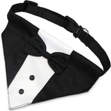 Dog Tuxedo Suit With Bow Tie And Bandana Adjustable Formal Costumes For Small, Medium, Large Dogs Perfect For Weddings Birthdays
