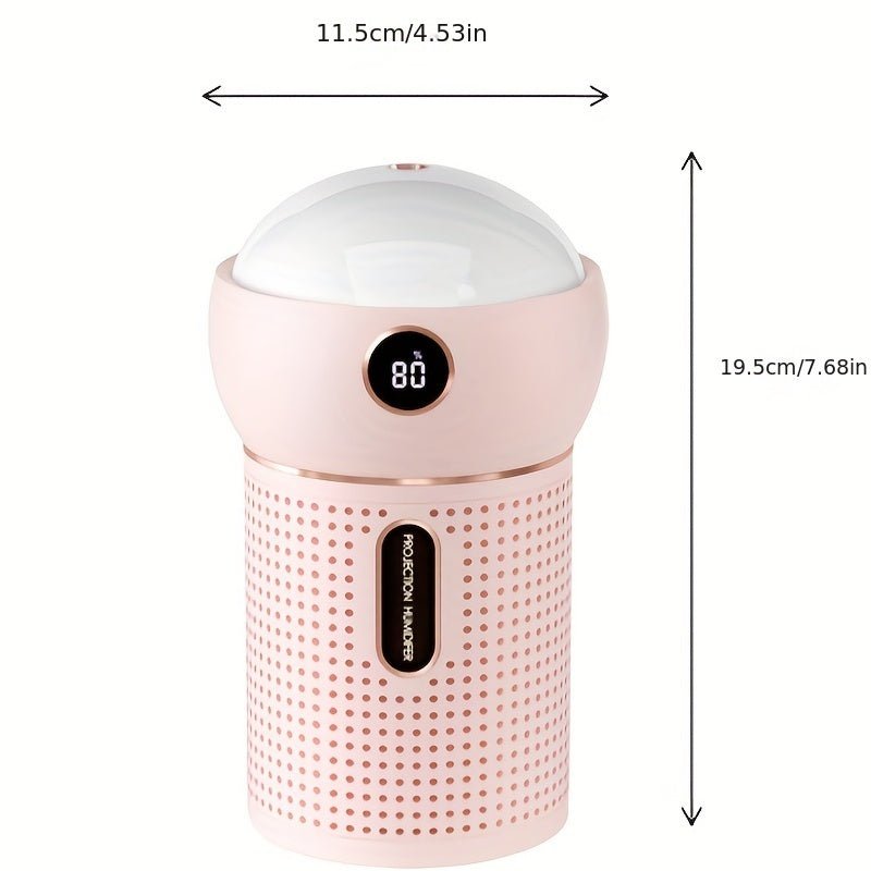 630ml Water Tank Projection Lights Humidifier - Weriion