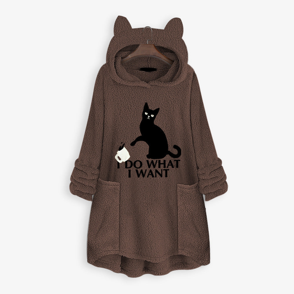 Women's Long Cat Hoodies