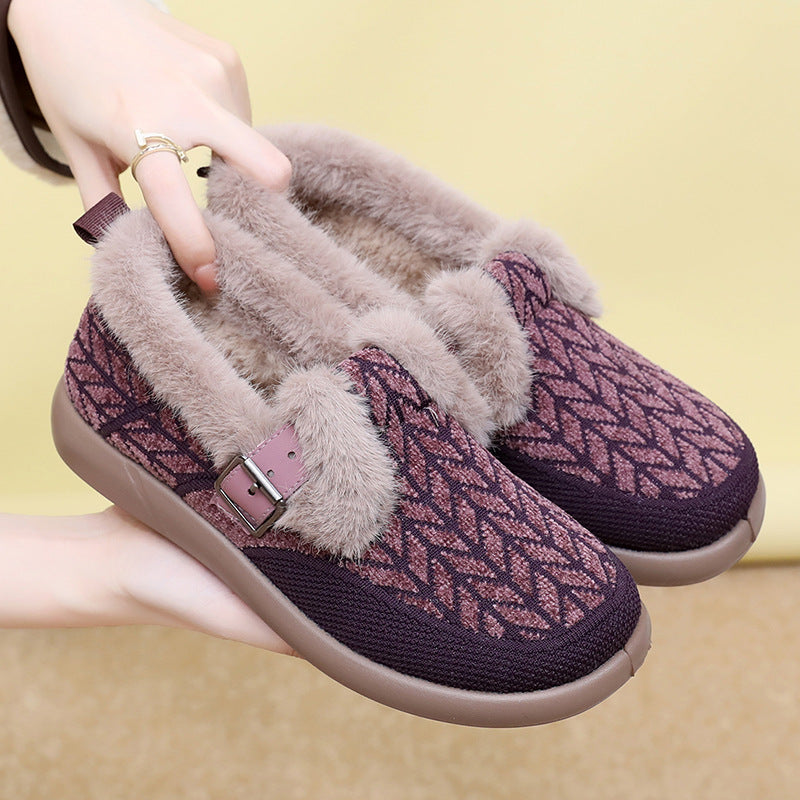 Women's Fleece-Lined Extra-Thick Insulated Cotton Winter Shoes