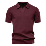 Men's Woolen Summer Short Sleevee Polo Shirt